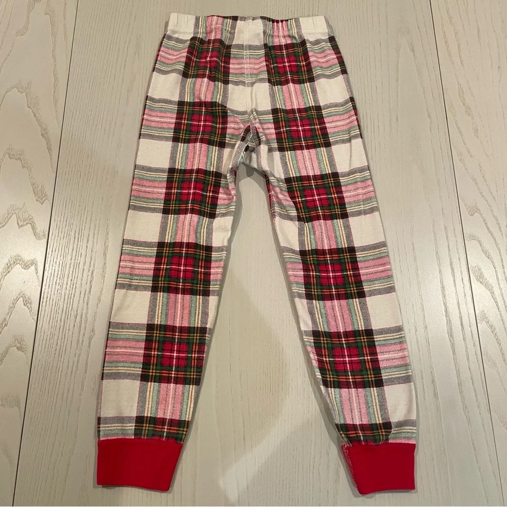 Hanna Andersson HannaJams Long John Pajama Set (Family Holiday Plaid) Size 110 5